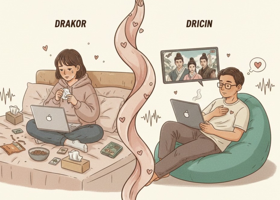 Nonton drakor dan dracin jadi cara remaja mengatasi galau dan stres emosional secara sederhana.