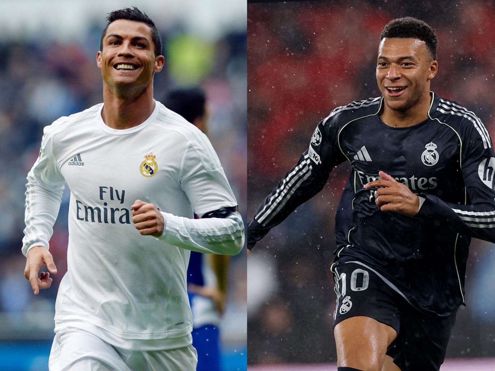 Ilustrasi Cristiano Ronaldo dan Kylian Mbapp&eacute;