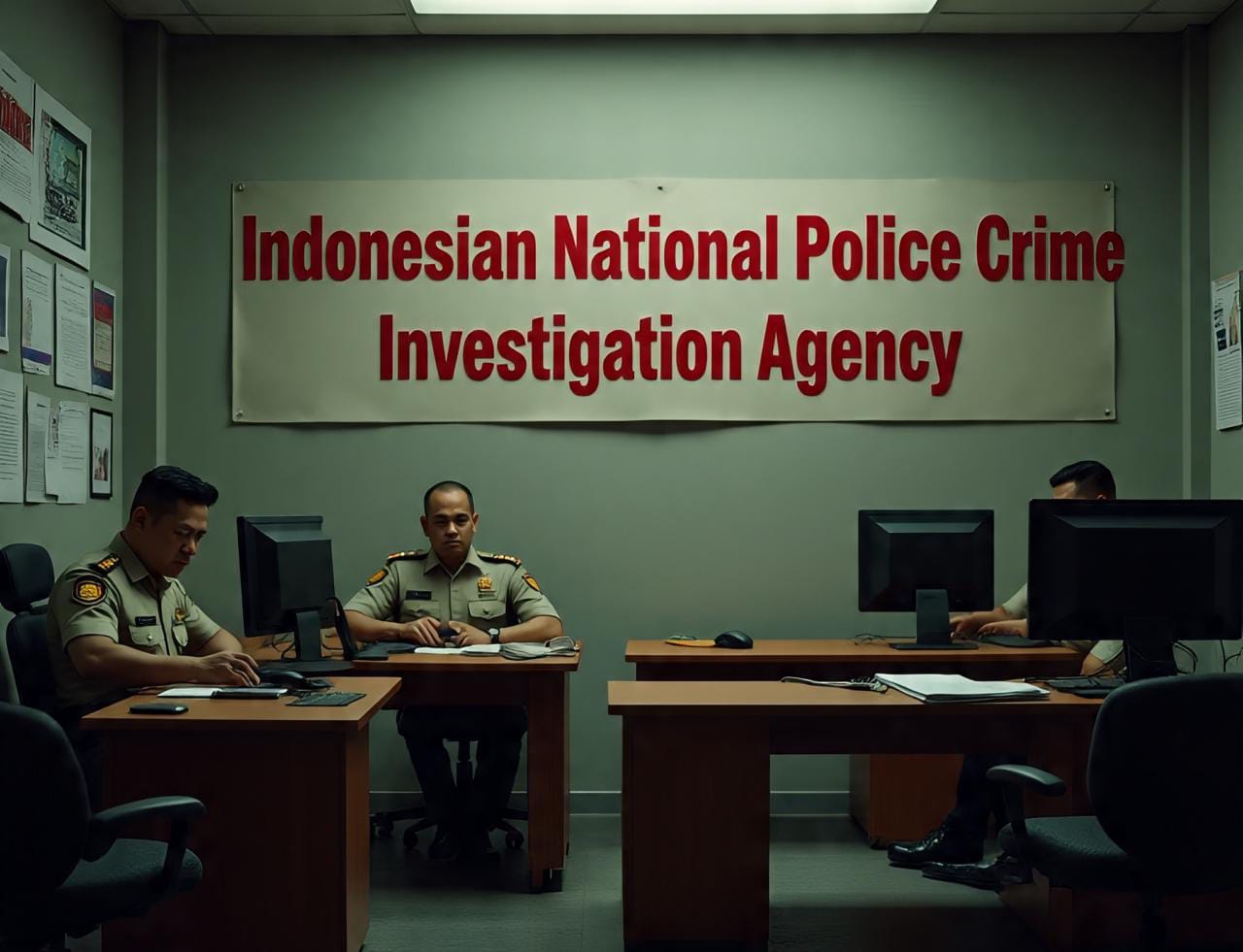 Ilustrasi studio polisi palsu di Kamboja dipakai sindikat scam
