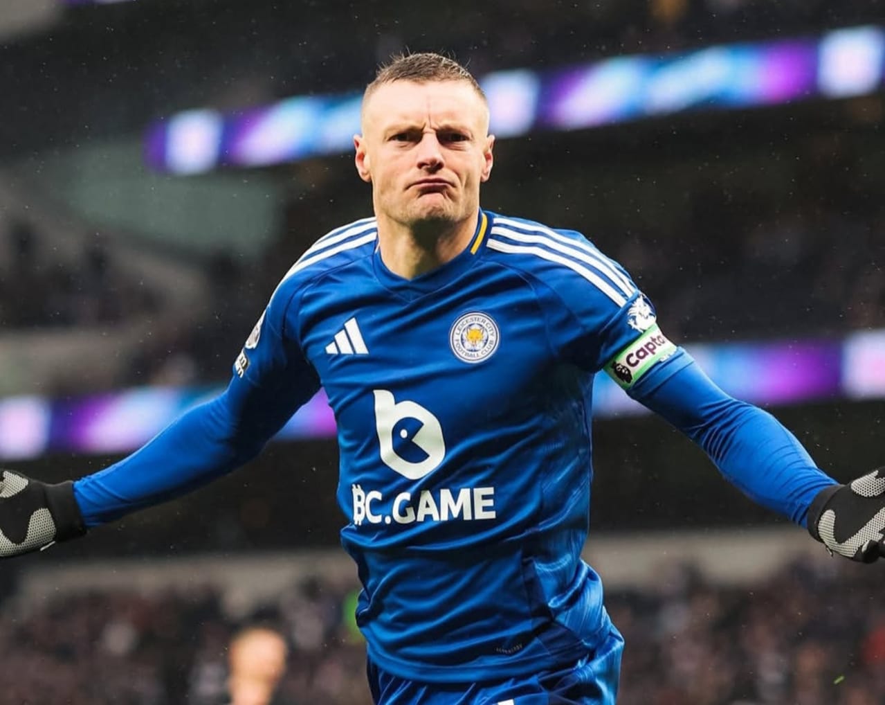 Jamie Vardy saat musim terakhirnya di Leicester city