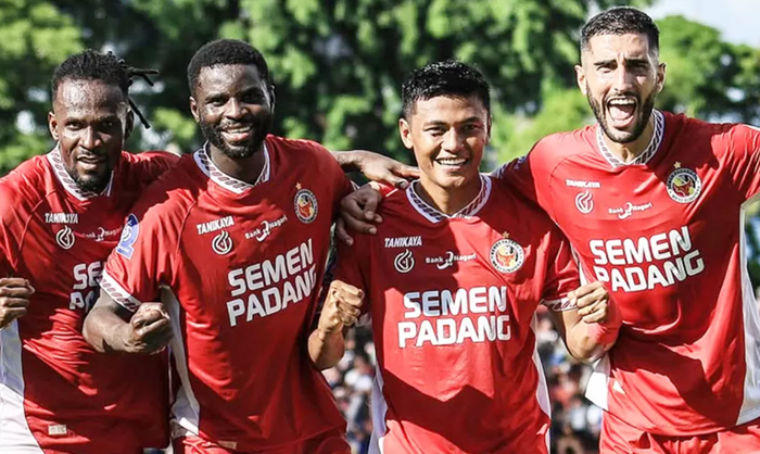 Tim Semen Padang yang bakal bertanding melawan Persita Tangerang.