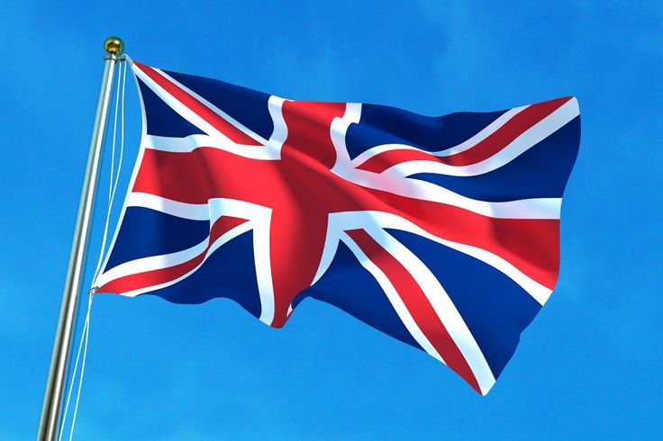 Ilustrasi bendera Inggris.