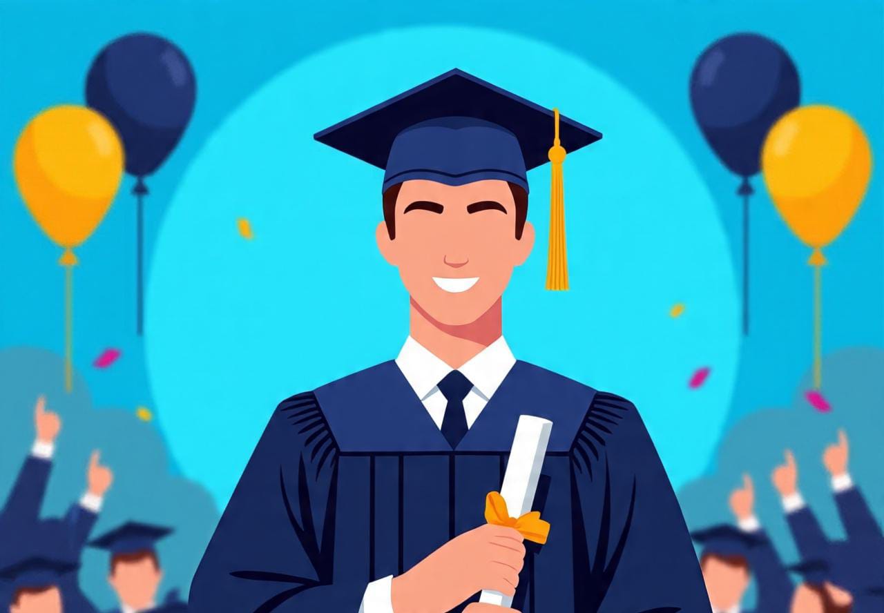 Ilustrasi momen wisuda.