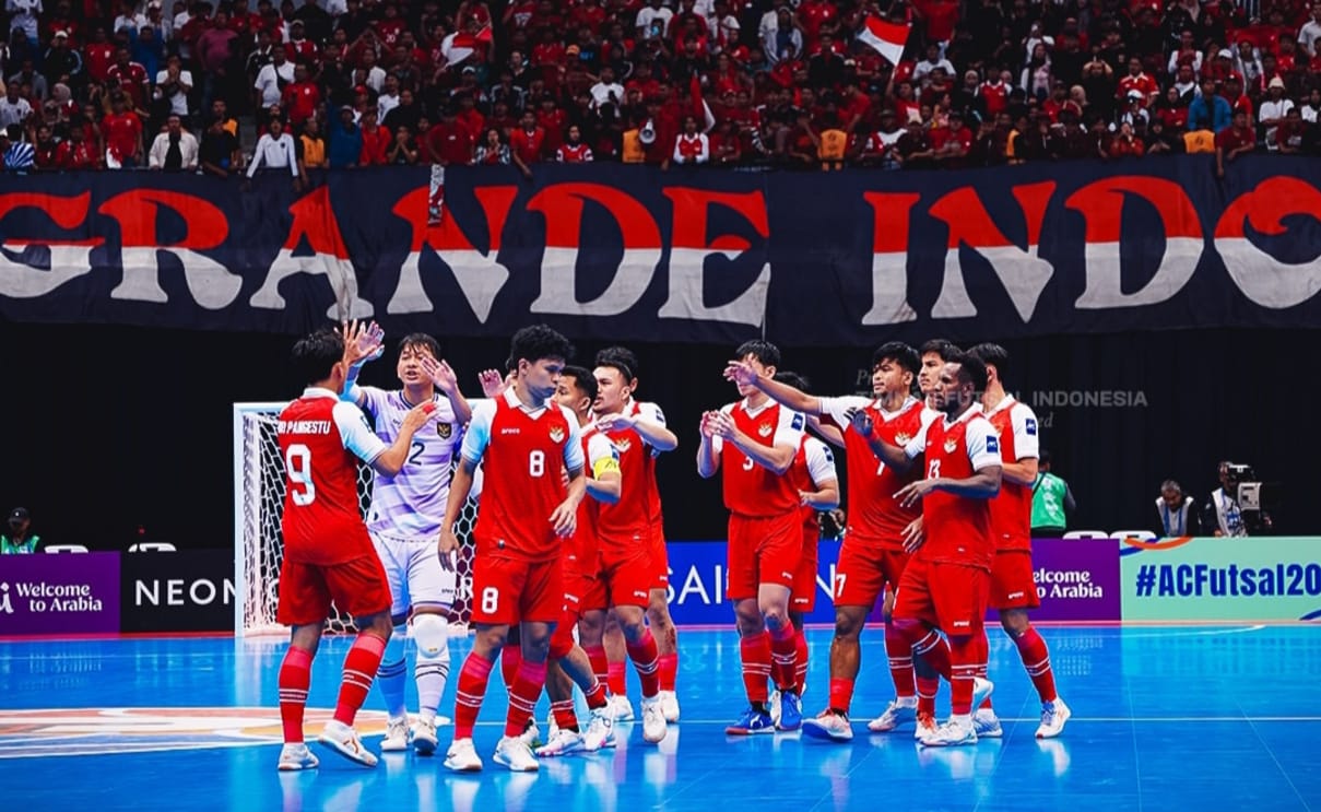 Timnas Futsal Indonesia saat laga final Piala Asia Futsal 2026.