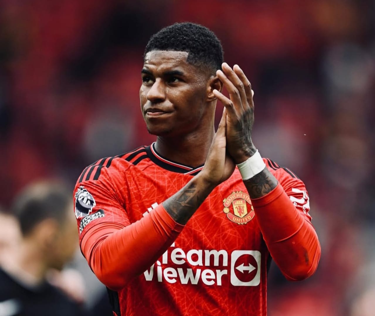 Marcus Rashford saat masih berseragam Manchester United.