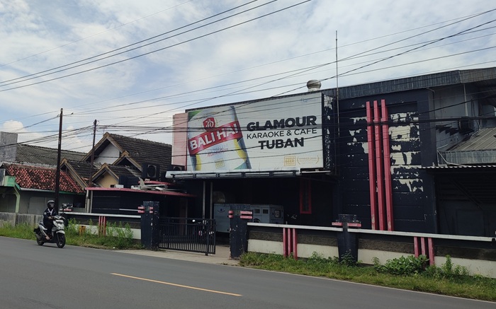 Salah satu tempat hiburan malam di Jalan Semarang yang tidak beroperasi selama Ramadan.