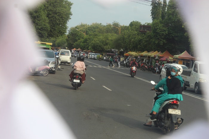 Jalan Sunan Kalijaga saat sore akan diterapkan satu jalur selama satu bulan.