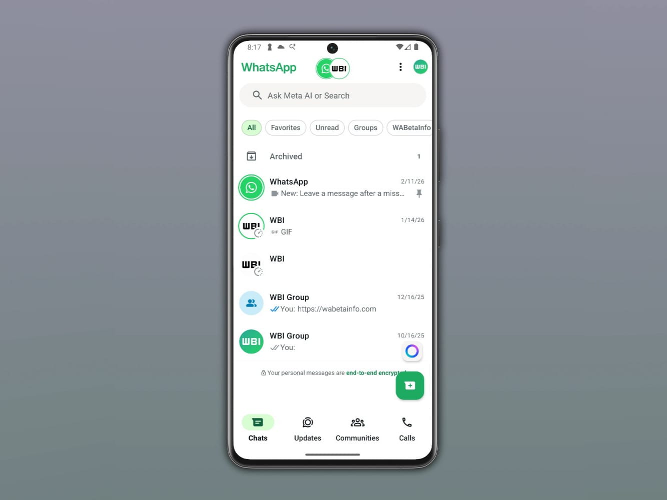 Meta uji desain baru untuk pembaruan Status di WhatsApp.