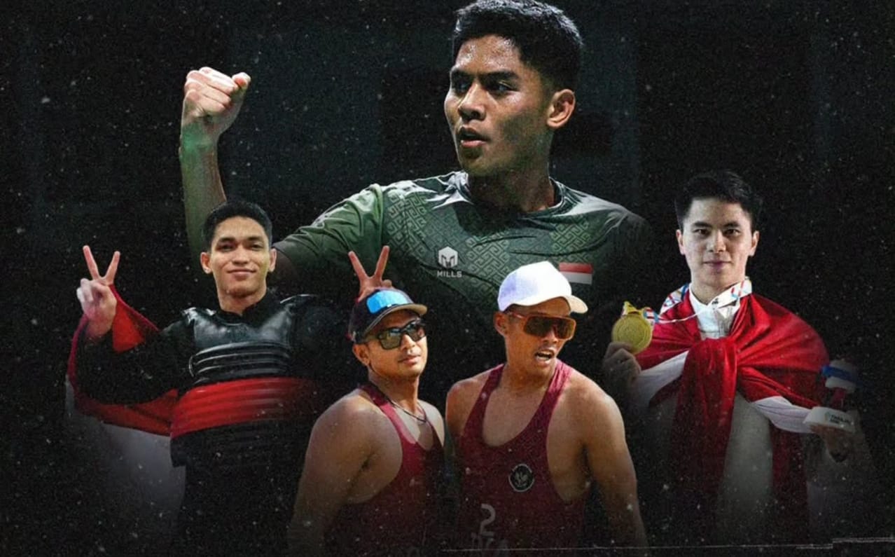 Ilustrasi para atlet Indonesia yang berprestasi di SEA Games Thailand lalu. 