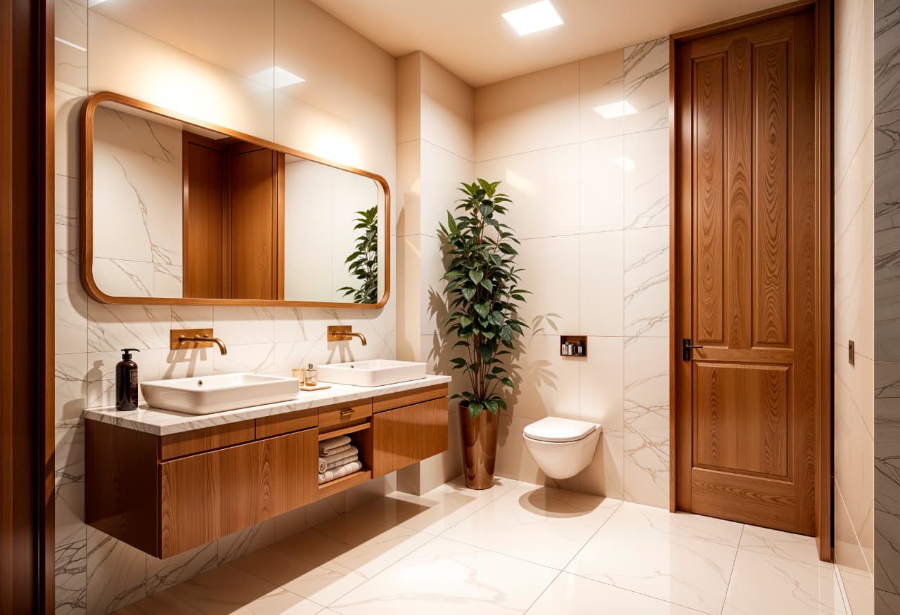 Ilustrasi kamar mandi sebuah hotel