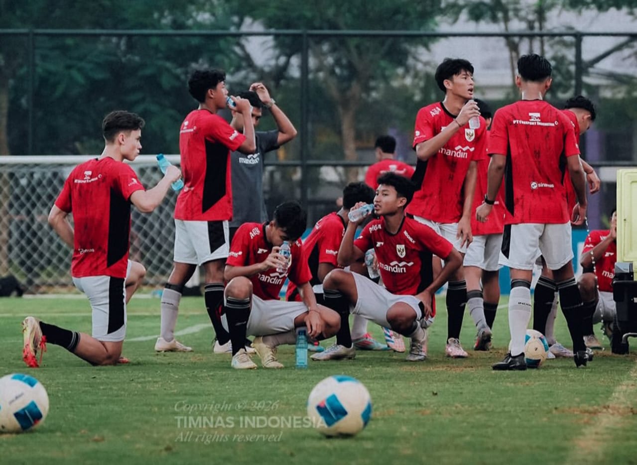 lustrasi Timnas U-17 saat tc jelang lawan Tiongkok beberapa waktu lalu