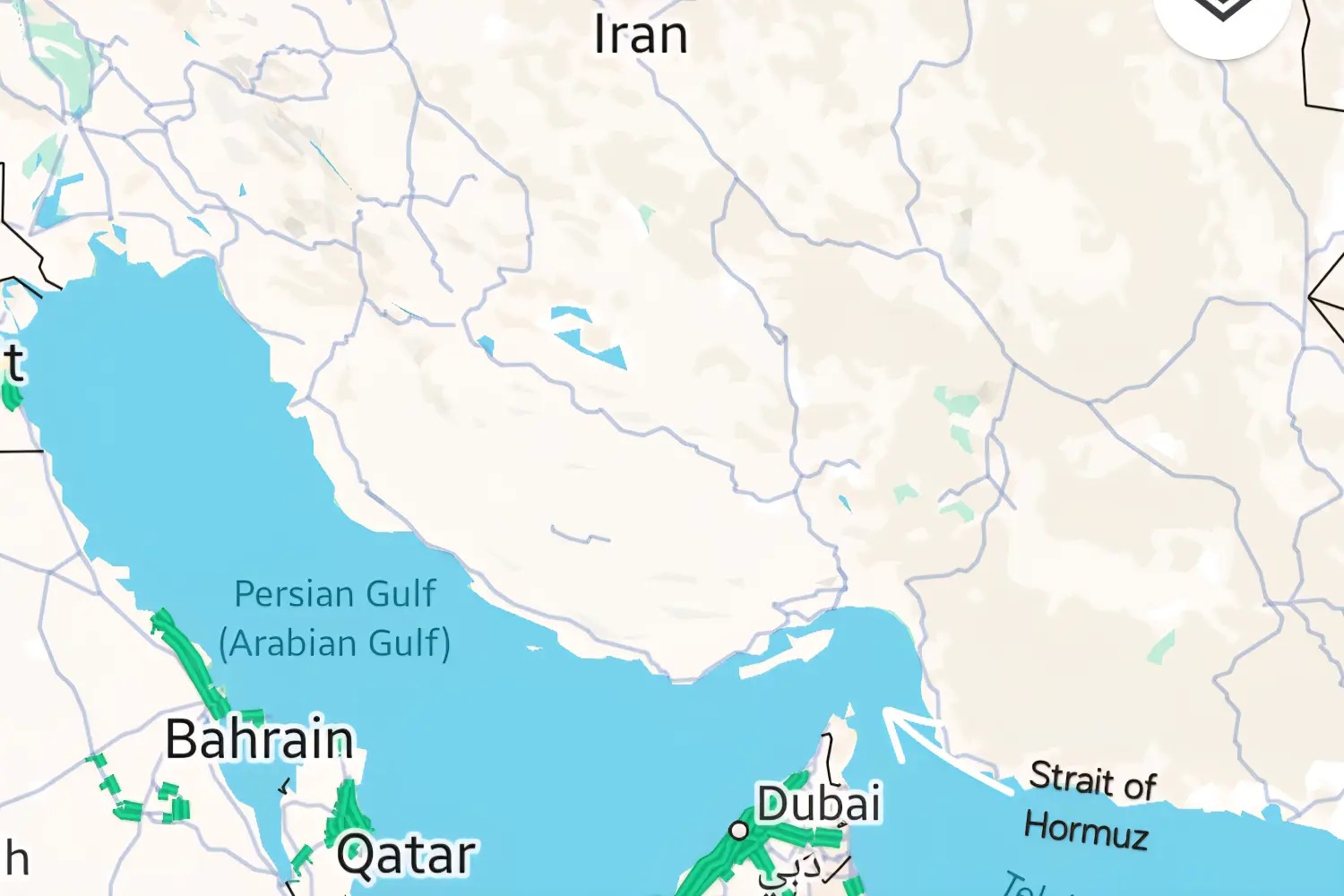 Ilustrasi Selat Hormuz, salah satu jalur perdagangan minyak utama dunia