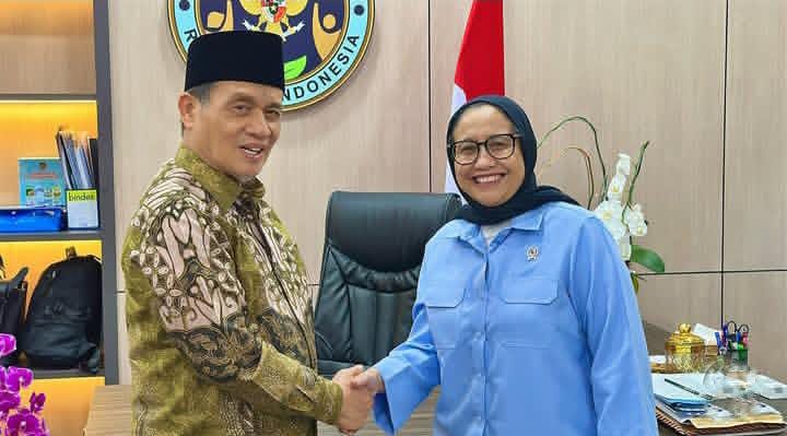 Foto saat wakil BGN, Nanik menerima kunjungan Wakil Menteri Agama, Romo Muhammad Syafi'i, di kantor BGN.