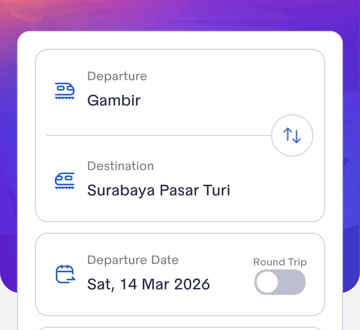Ilustrasi memesan tiket kereta api melalui aplikasi Access by KAI. 