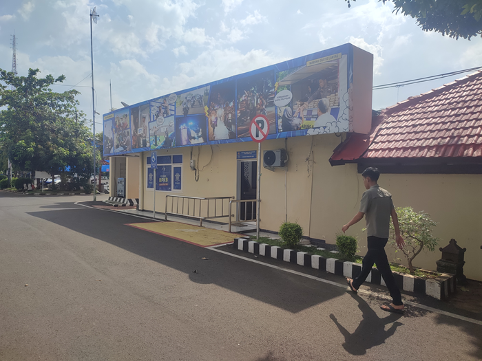Gedung pelayanan Satlantas (BPKB) Polres Tuban yang tahun ini bakal direkonstruksi ulang.