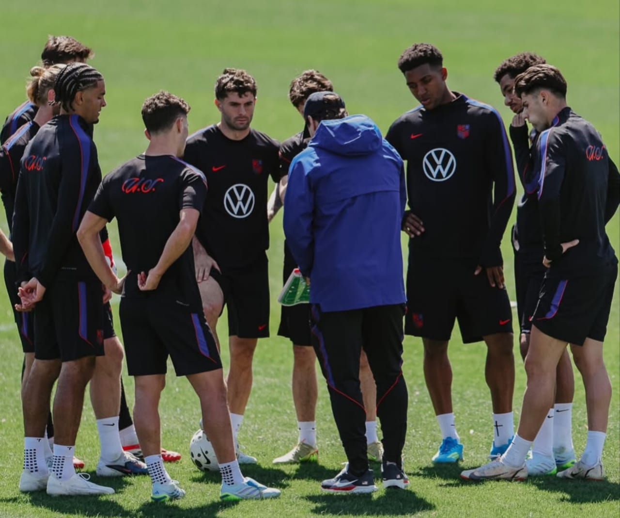 Timnas Amerika saat berlatih didampingi Mauricio Pochettino