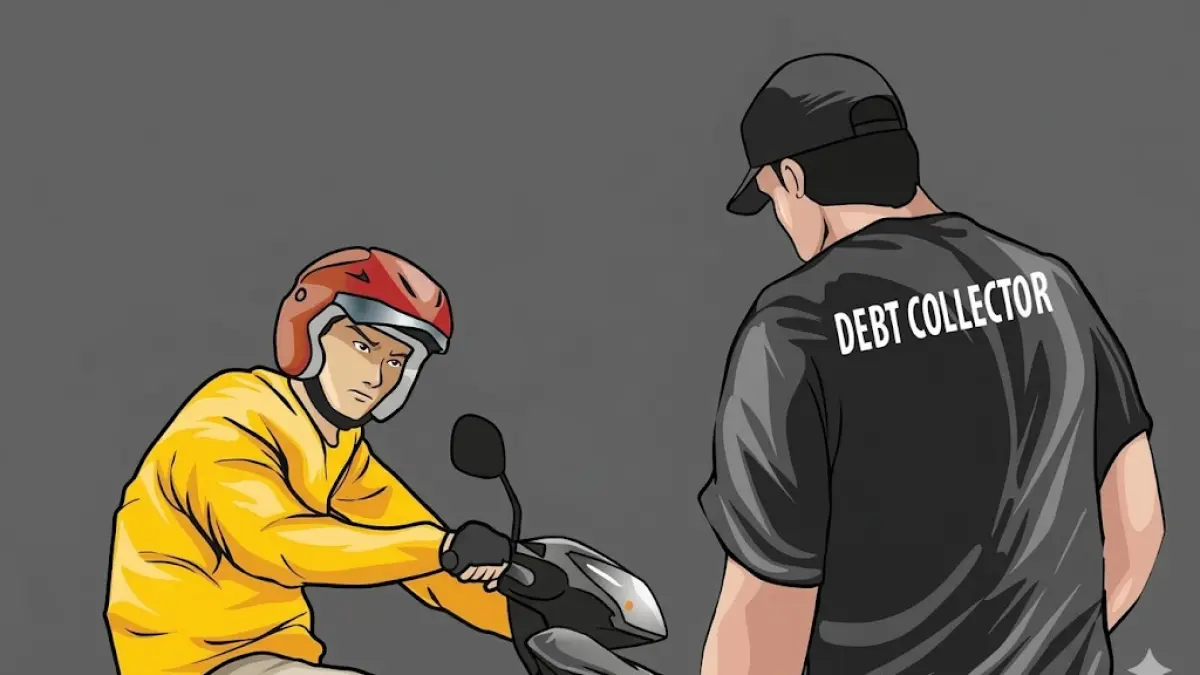  Ilustrasi debt collector. (RADARTUBAN/ AI)