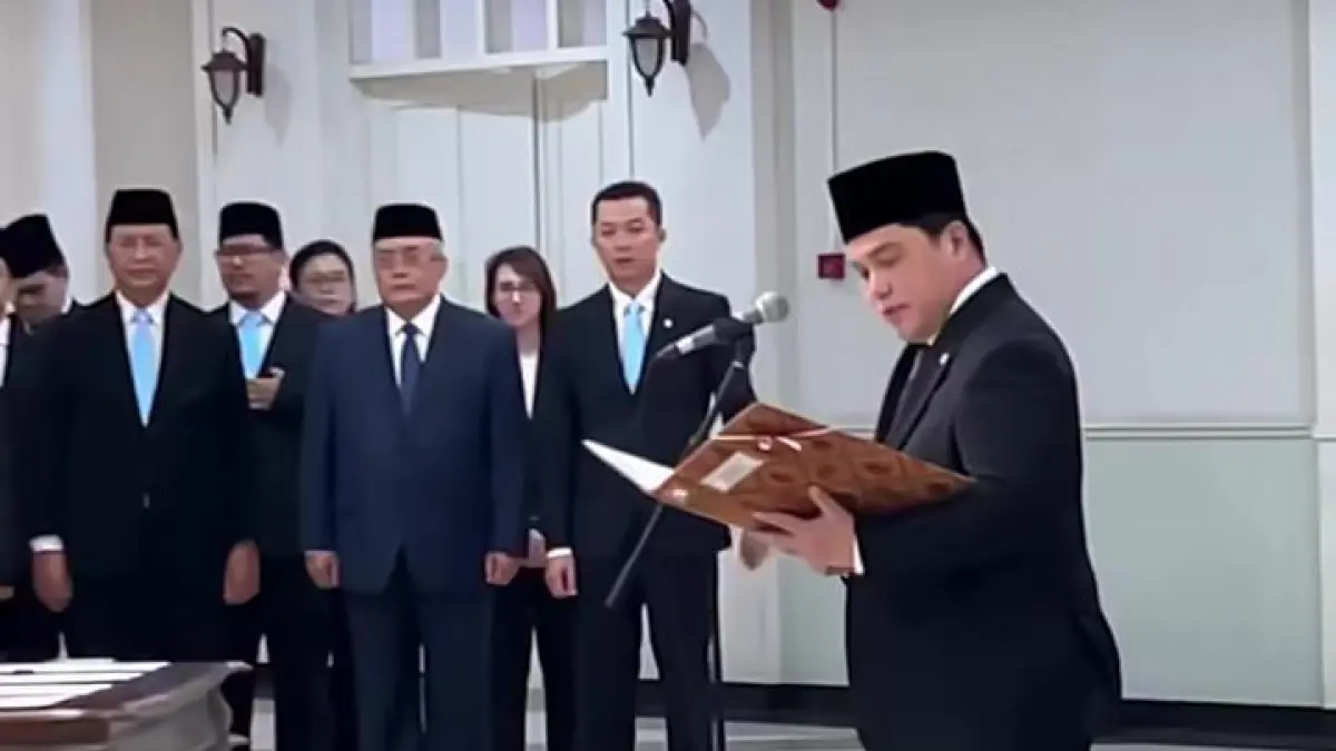 Menpora Lantik dan ambil sumpah jabatan pimpinan tertinggi, Direktur (LPUK) dan penjabat Administrator. (Instagram @erickthohir)