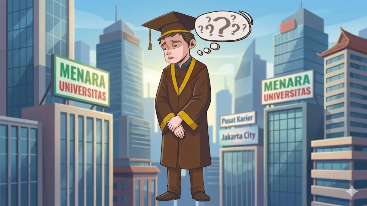Ilustrasi seorang mahasiswa. (RADAR TUBAN/AI(