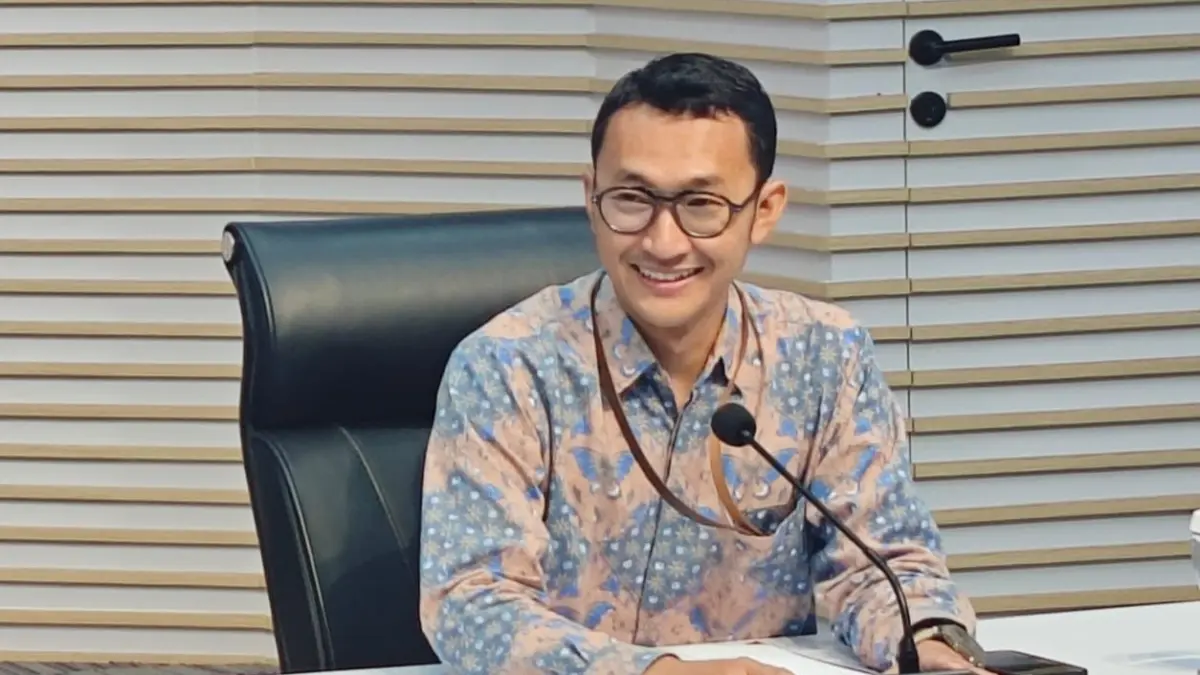 Juru Bicara KPK Budi Prasetyo di gedung KPK, Jakarta. (Febry Ferdian/ Jawa Pos)