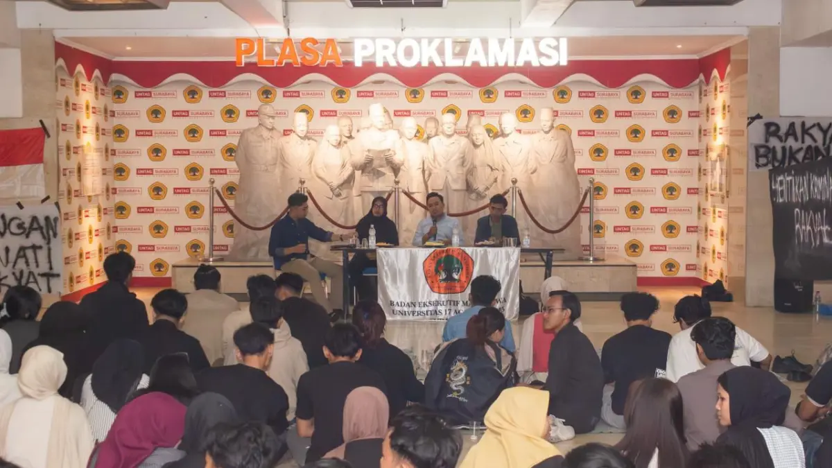 Diskusi publik UNTAG Surabaya soroti pola kriminalisasi aktivis yang dinilai sistematis. (Istimewa)