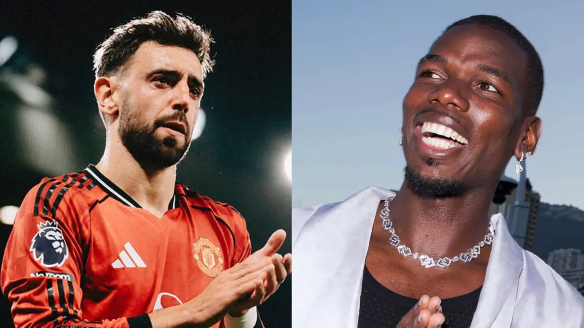 Kolase Bruno Fernandes dan Paul Pogba. (Instagram)