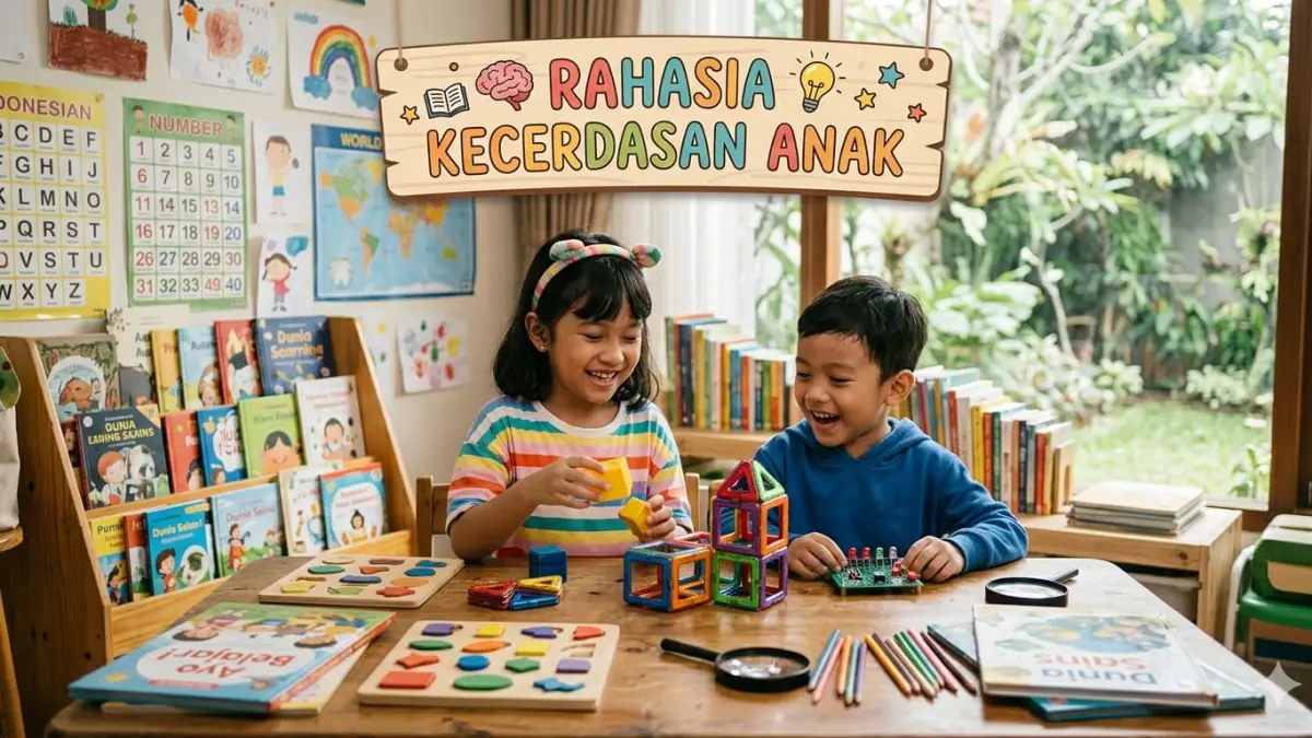 Bongkar rahasia kecerdasan anak, tanpa les. (RADARTUBAN/AI)