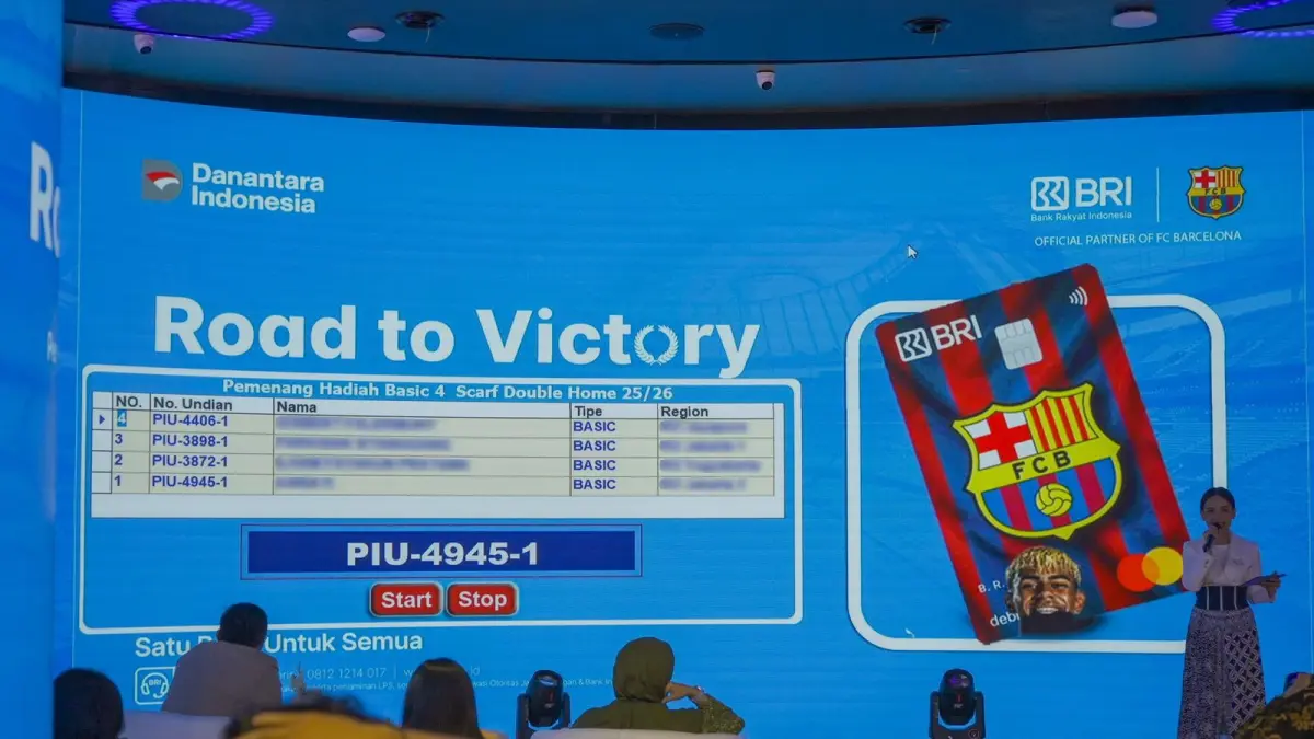 BRI mengadakan pengundian program Debit FC Barcelona 2026. (BRI)