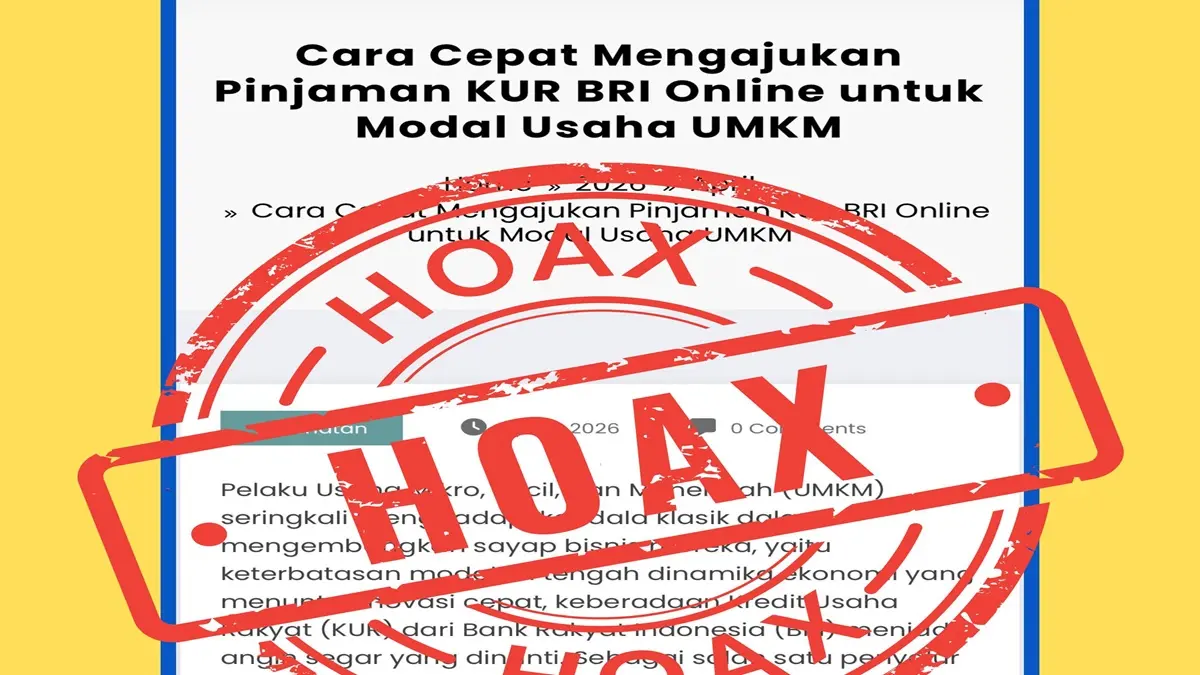 BRI tegaskan KUR tidak dipungut biaya awal dan hanya bisa diajukan lewat layanan resmi, hindari tautan palsu. (Dok. BRI)