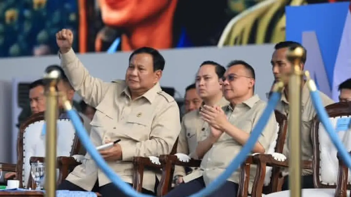 Presiden RI, Prabowo saat menghadiri Hari Buruh 2026. (Instagram/prabowo)