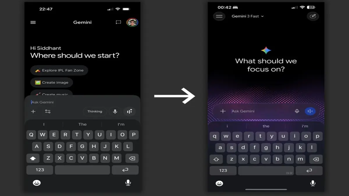 Google hadirkan pembaruan pada sektor tampilan di Gemini. (@immasiddx/X)