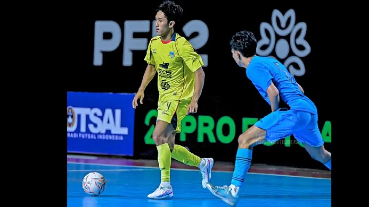 Aksi pemain Elano FC ketika berlaga dalam pertandingan PFL 2 menghadapi tim futsal Great Grace FS di GOR Sabilulungan Si Jalak Harupat Bandung. (Istimewa)