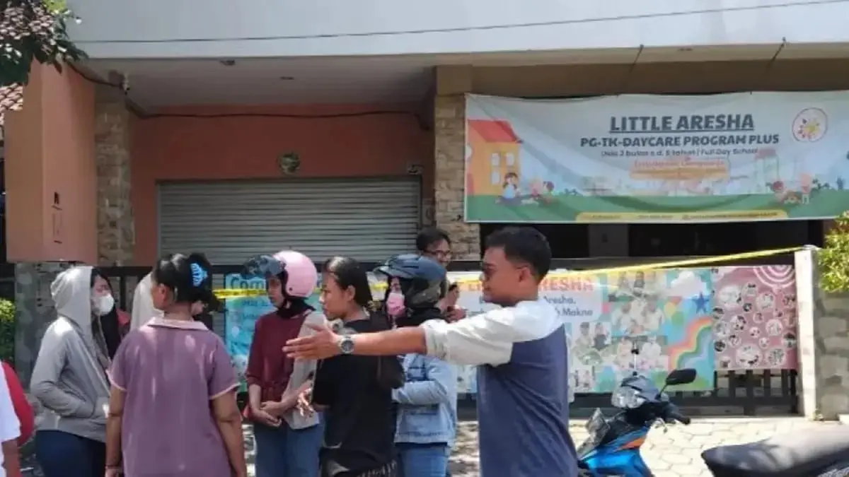 Polisi menetapkan 13 tersangka kekerasan anak di Daycare Little Aresha Jogja. (Radar Jogja)