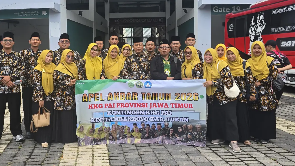 Apel Akbar KKG PAI Jawa Timur di GOR Indoor Gelora Bung Tomo (GBT) Surabaya, Sabtu (16/5).&nbsp;