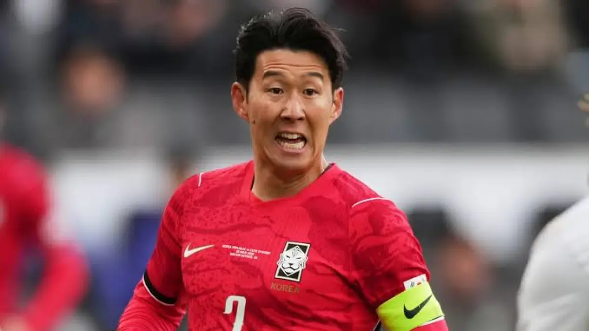Pemain Korea Selatan, Son Heung-Min ketika bermain sebagai kapten dalam laga internasional melawan Pantai Gading pada Maret 2026. (The Washington Post)