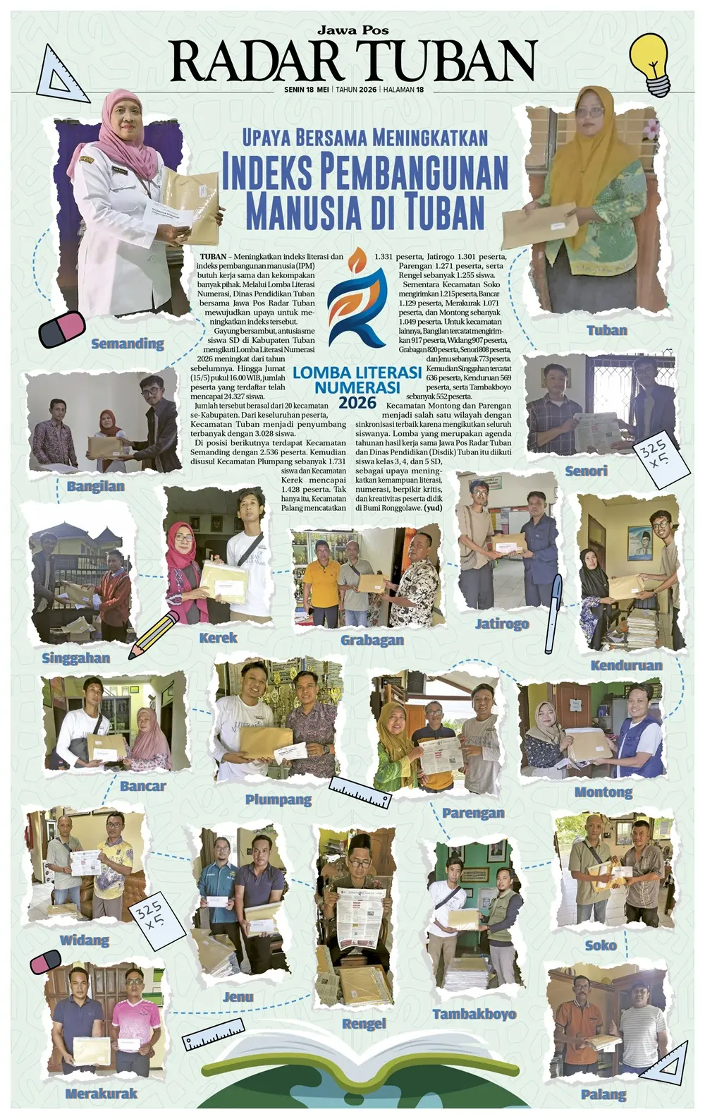 Lomba Literasi Numerasi 2026 di Tuban diikuti lebih dari 24 ribu siswa untuk meningkatkan kemampuan berpikir kritis dan kreativitas.