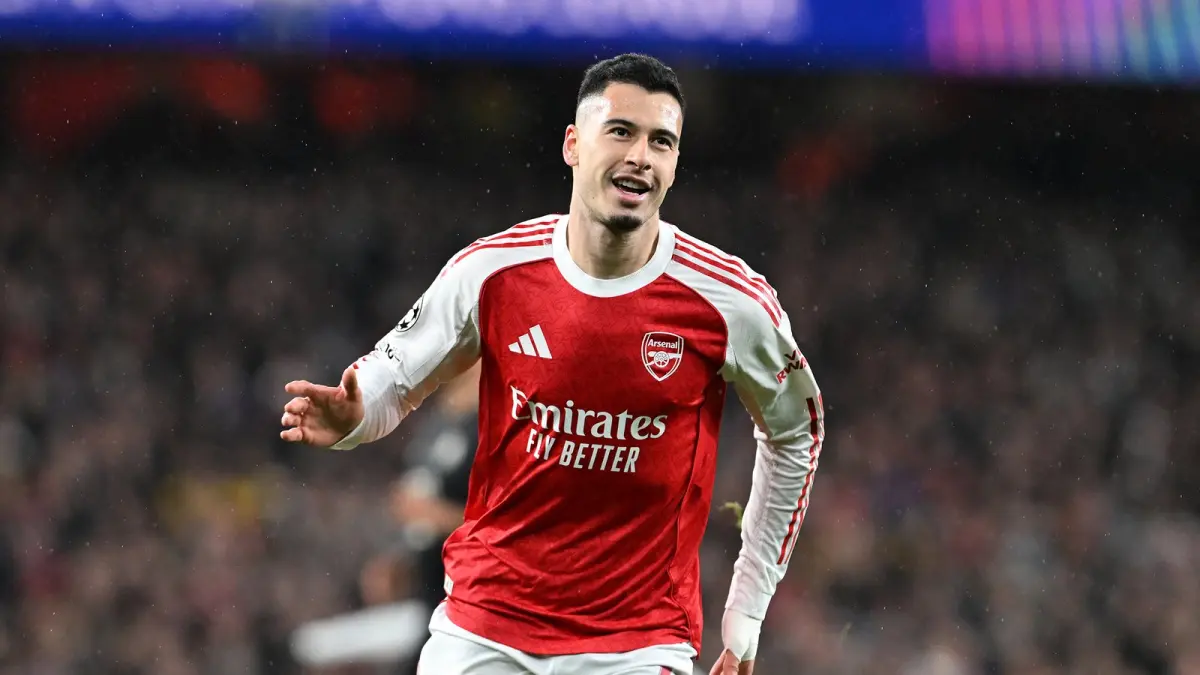 Pemain Arsenal, Gabriel Martinelli Melakukan Selebrasi Usai Mencetak Gol. (Arsenal FC)