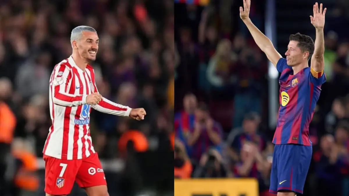 Antoine Griezmann dan Robert Lewandowski. (Instagram/antogriezman dan _rl9)