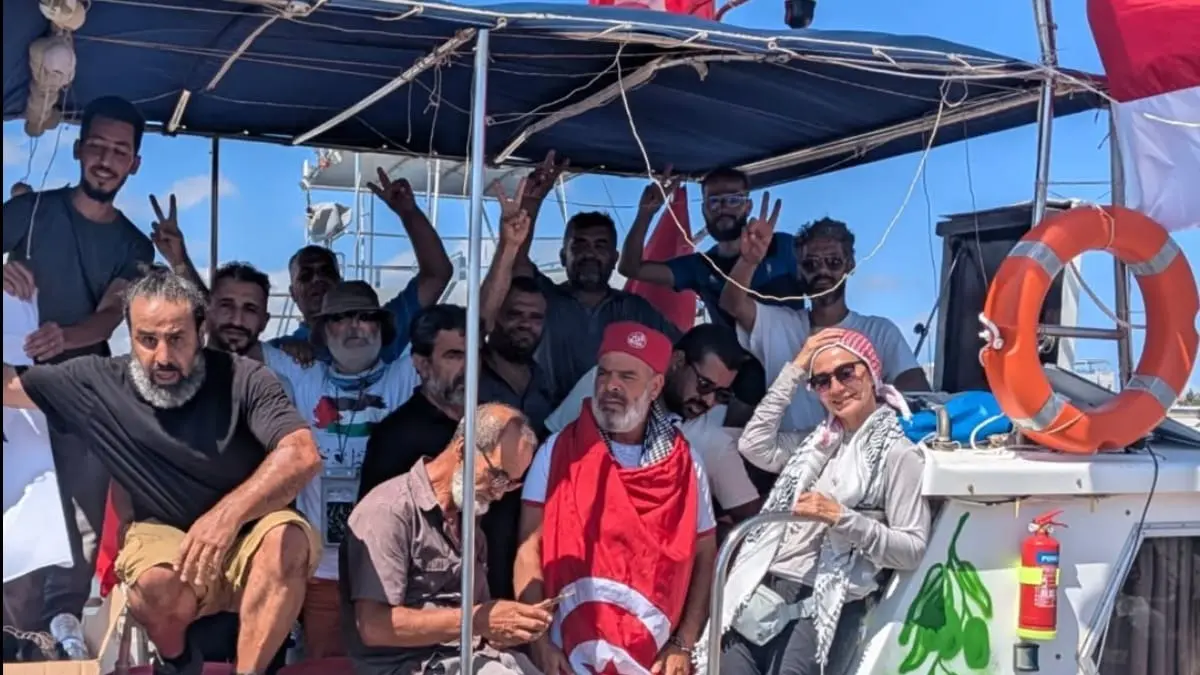 Rombongan misi kemanusiaan Global Sumud Flotilla Sumber foto: (Instagram/wandahamidahbsa)