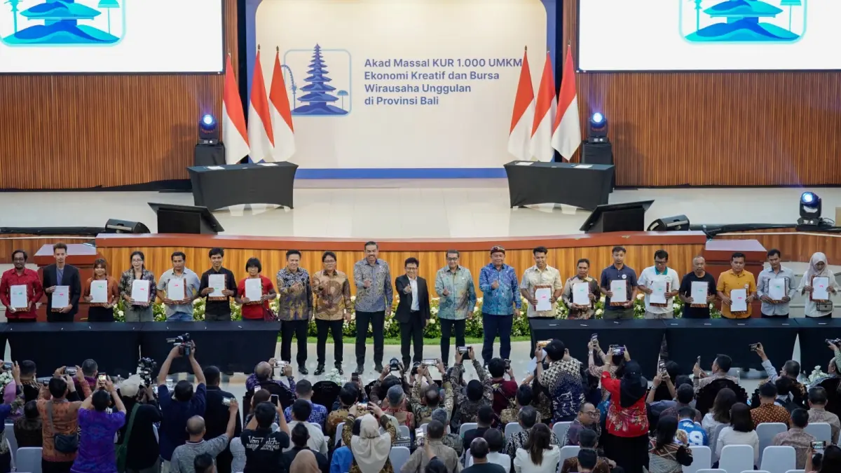 BRI dan Pemerintah Gelar Akad Massal KUR 1.000 UMKM di Bali. (Dok. BRI)