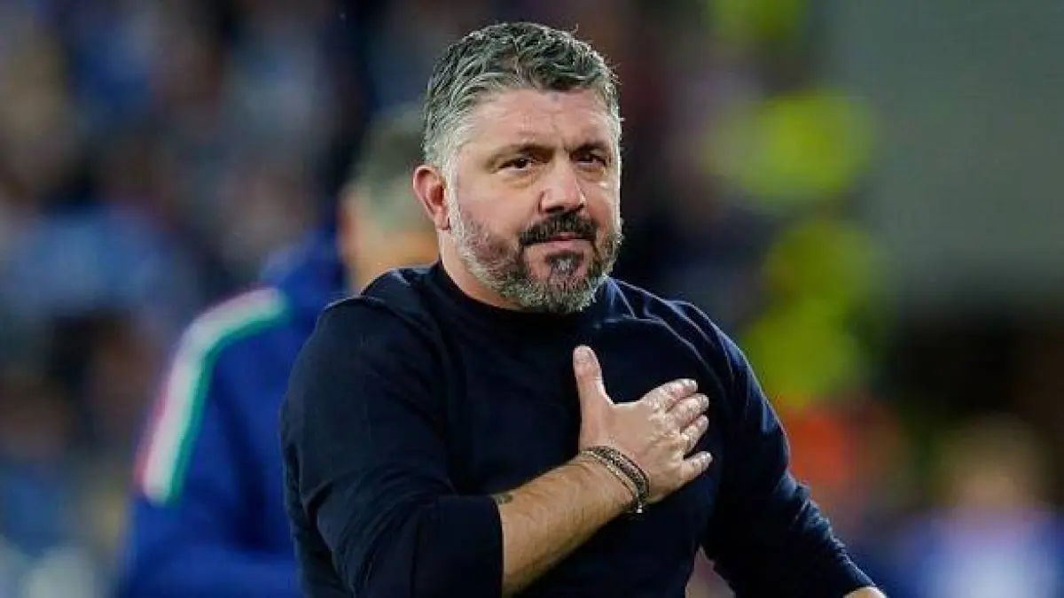 Gatusso Usai Pertandingan Saat Masih Menjadi Pelatih Timnas Italia. (BBC)