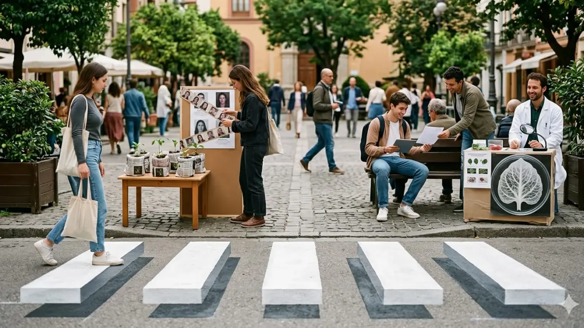 Ilustrasi zebra cross 3 D. (RADARTUBAN/AI)