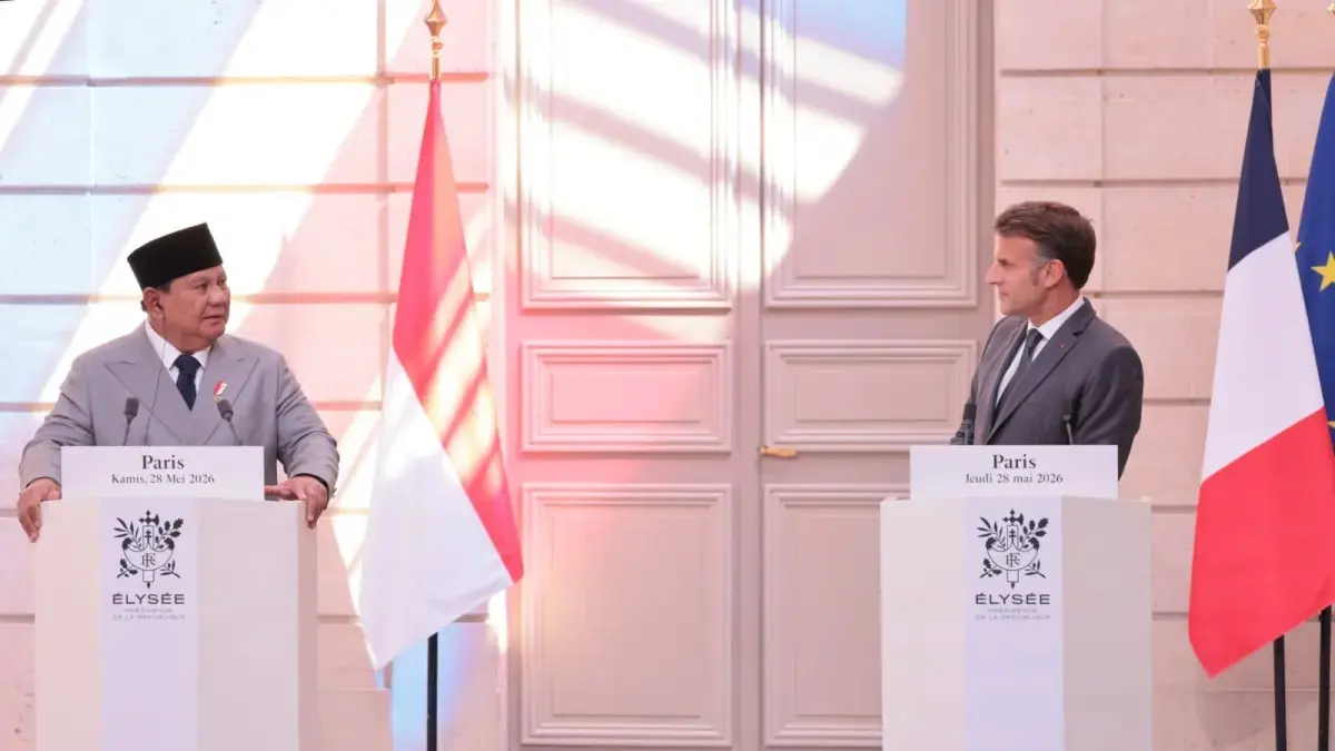 Presiden Prabowo Subianto melakukan pertemuan bilateral dengan Presiden Prancis Emmanuel Macron. (Istimewa)