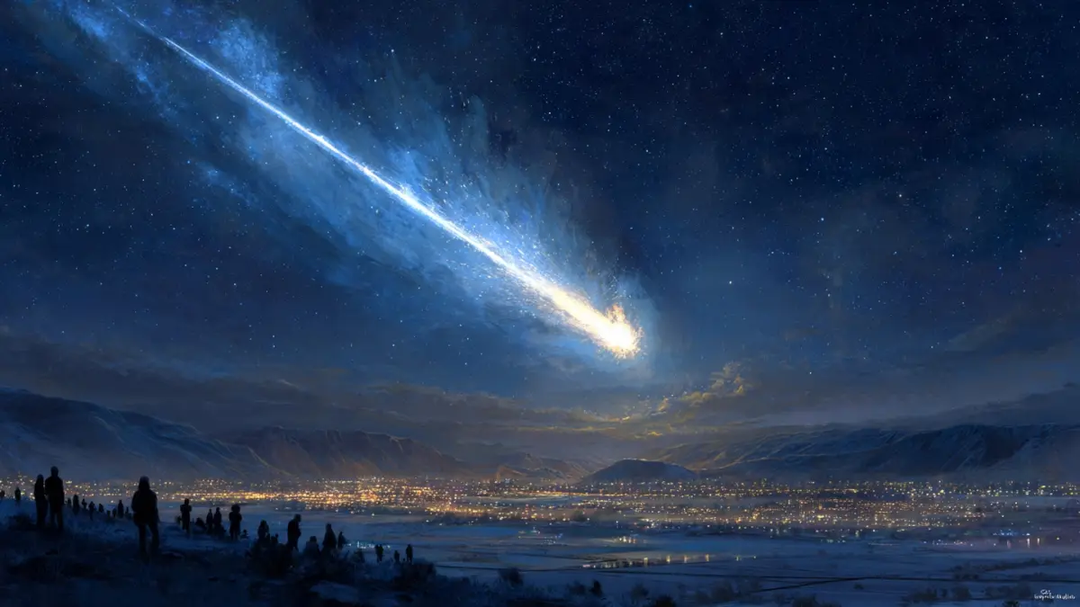 Ilustrasi meteor. (RADARTUBAN/AI)
