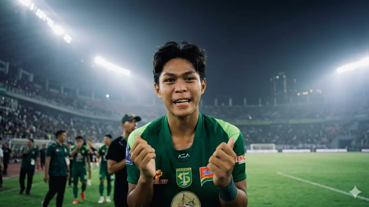 Pemain debutan Klub Persebaya, Ahmad Mujtaba Ilham. (Instagram/mujtabailham_)