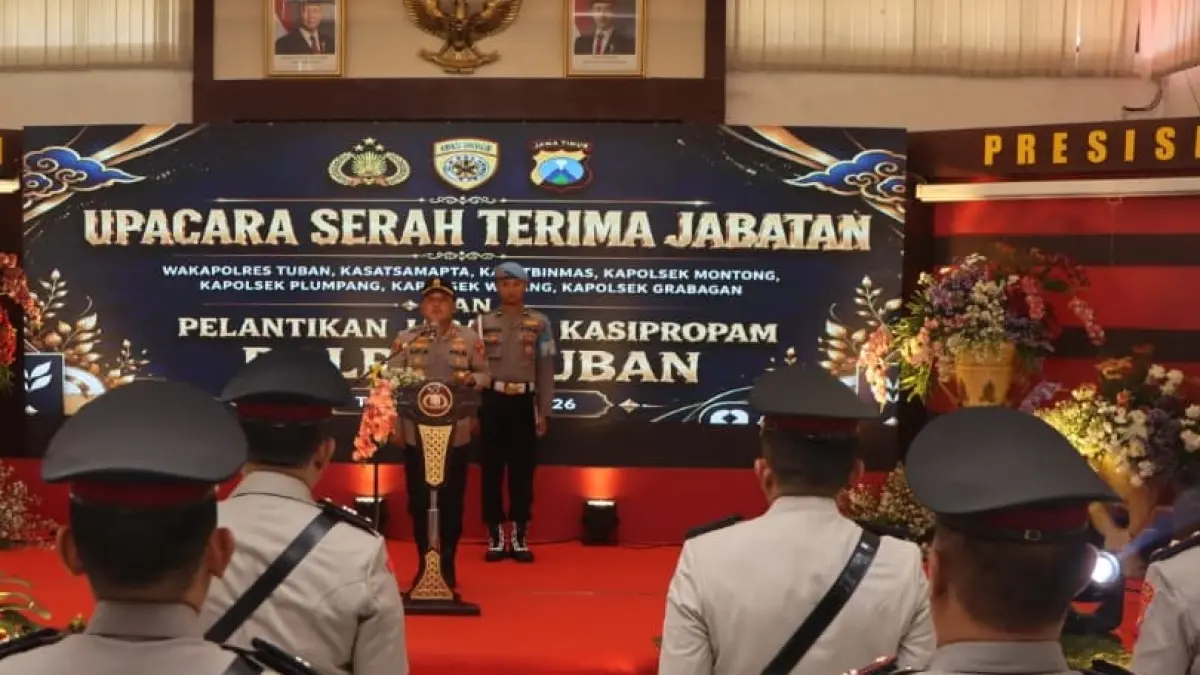 Polres Tuban menggelar sertijab Wakapolres dan sejumlah pejabat utama. (RADAR TUBAN)
