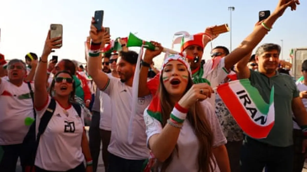 Ilustrasi pendungkung Timnas Iran. (Guardian)