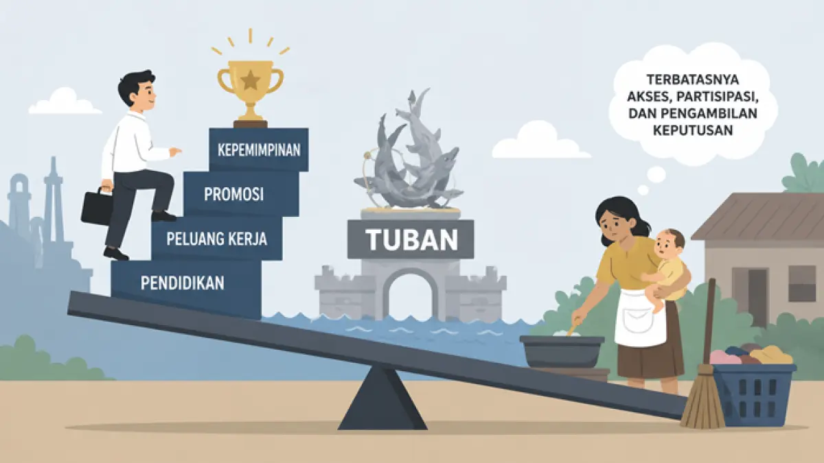 Ilustrasi ketimpangan gender di Tuban. (RADAR TUBAN)