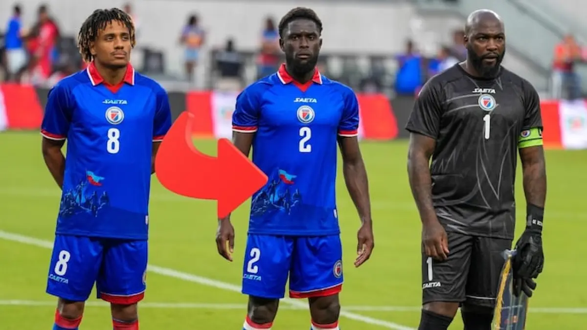 Tampilan Jersey Haiti yang Ditolak FIFA. (India Today)
