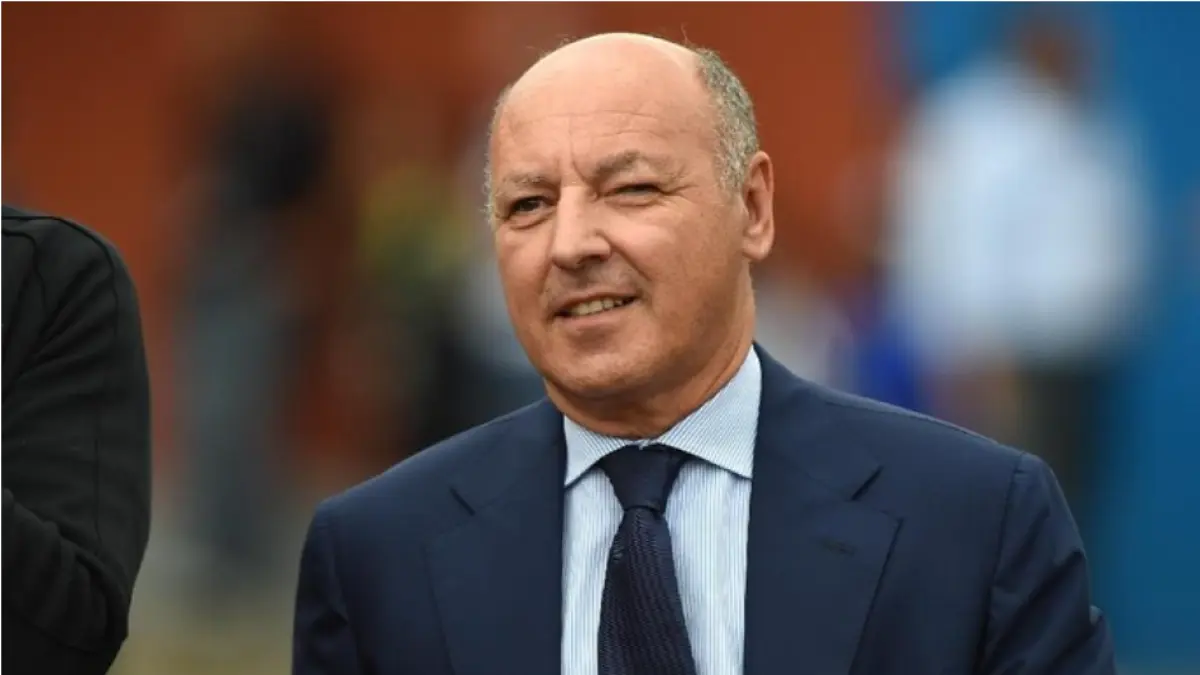Diskusi antara Beppe Marotta dan Florentino Perez memicu rumor transfer besar. (Valerio Pennicino/Getty Images)